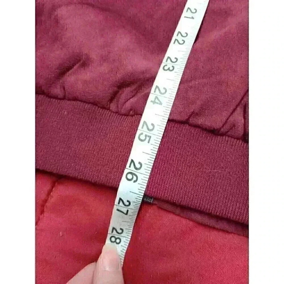 Weekendz Off Maroon Polyester Jacket Zip Up Men's Size Medium Pockets - Picture 8 of 8